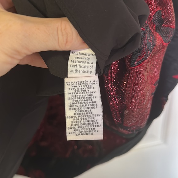 Diane von Furstenberg “Ivy” Dress with Metallic Brocade Skirt size 12 - Picture 7 of 8